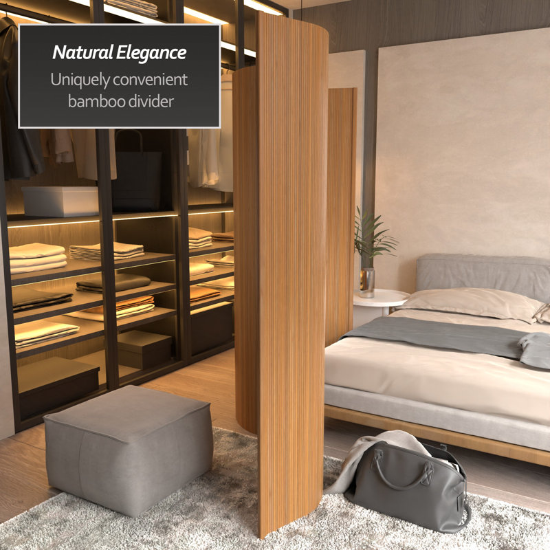 Siena Rolling Bamboo Room Divider