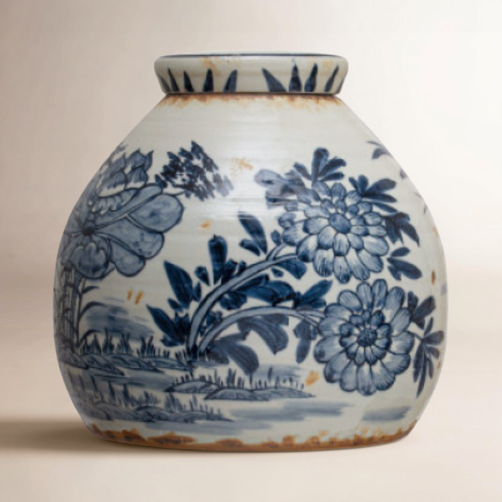 Stoneware Ginger Jar