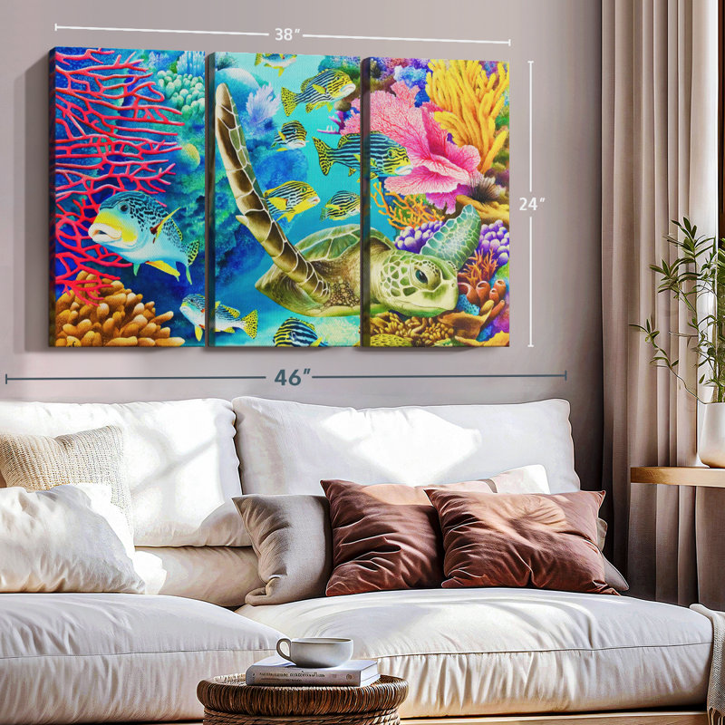 «Coral Canyon» sur toile, H 24 po x l 38 po x P 1,25 po