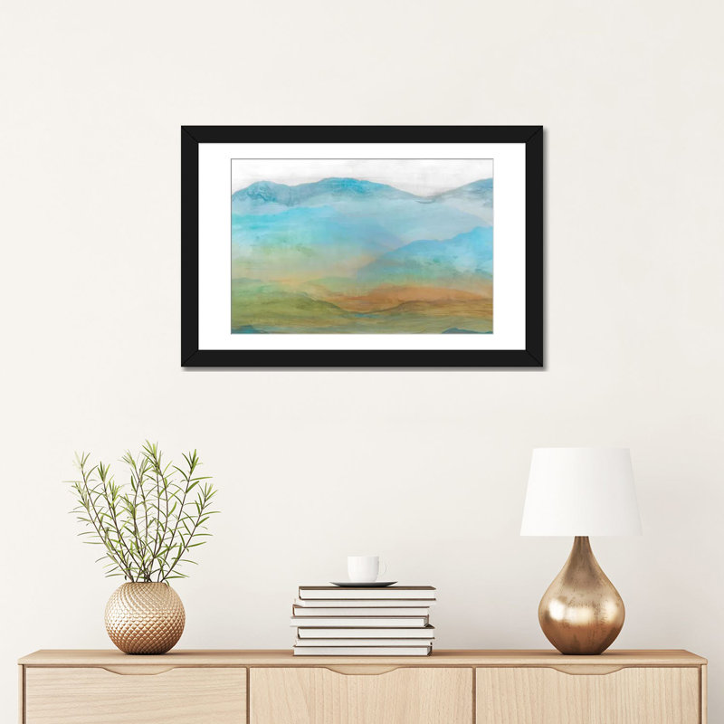 « panorama i », impression sur toile, Papier d'art encadré noir, Blanc, H 16 po x l 24 po x P 1 po