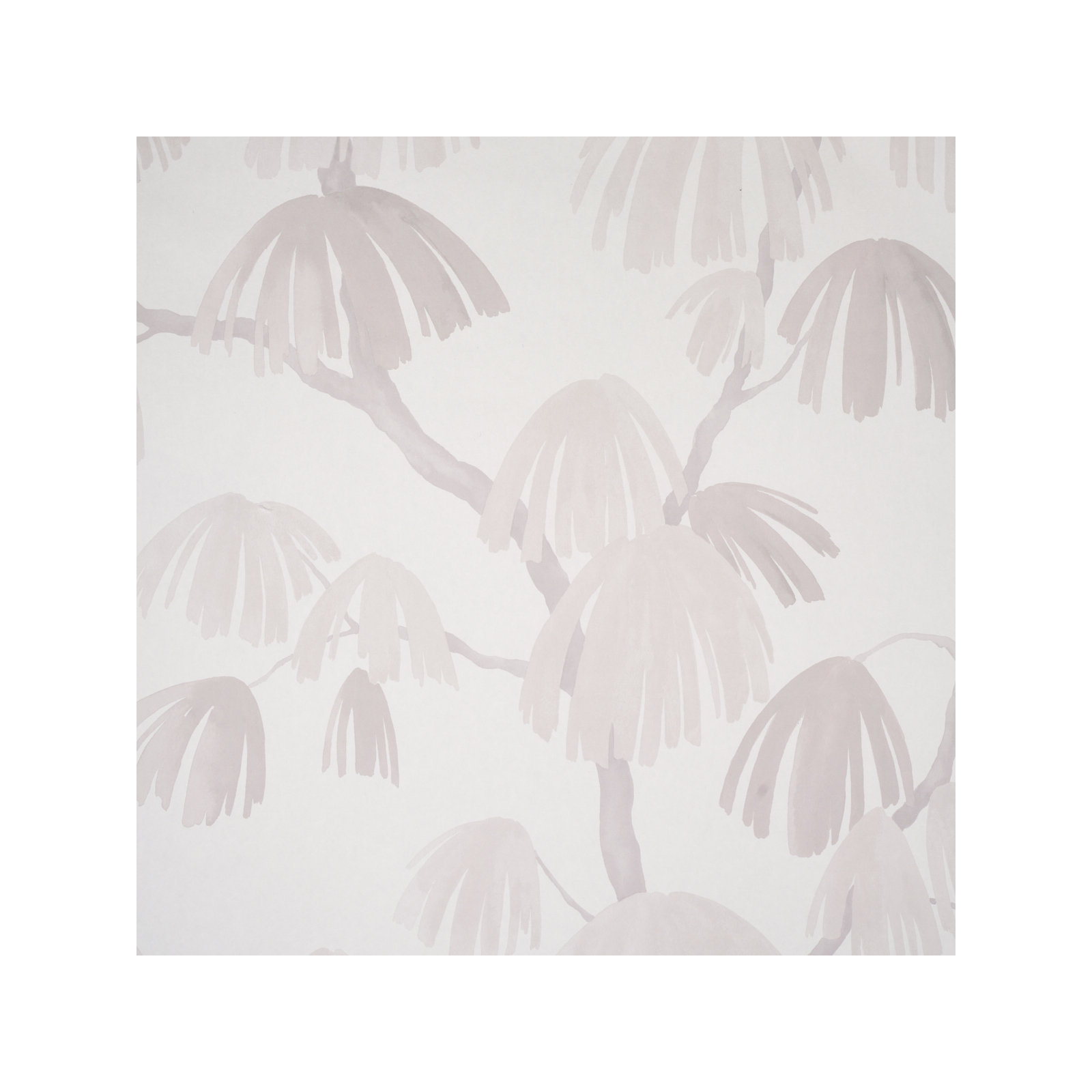 Schumacher x David Kaihoi Weeping Pine Wallpaper, Gray