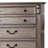 Aza 51 Inch Classic 5 Drawer Tall Dresser Chest, Metal Drop Handles, Gold