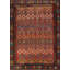 Tapis oriental réversible en laine Kilim 10 x 13