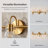 3-Light Bathroom Vanity Light, Modern Gold Wall Sconce with Clear Glass Shades