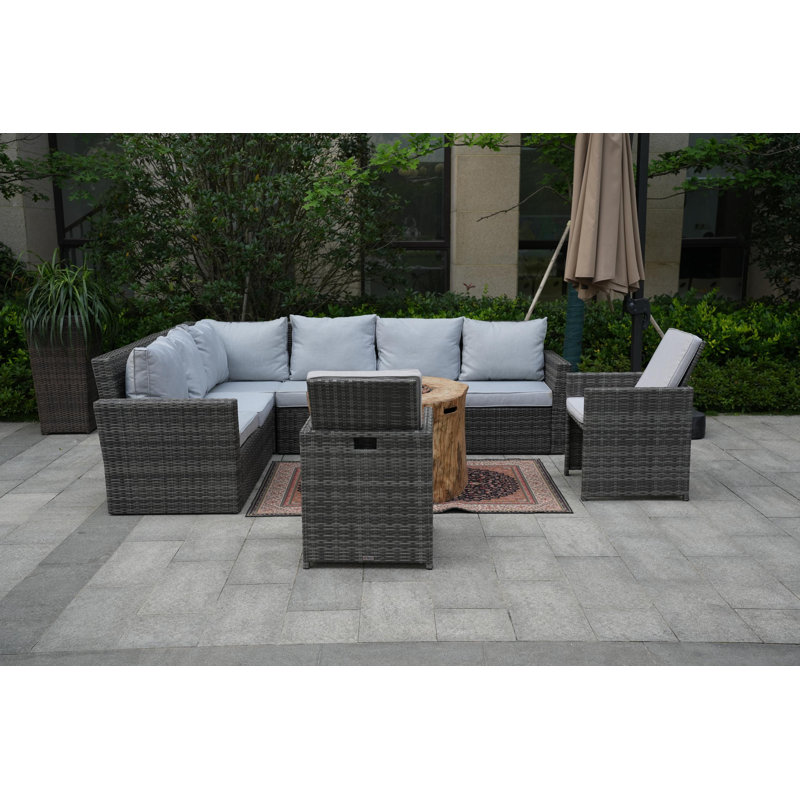 8 - Person Patio Conversation Set with Cushions