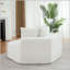 Méridienne modulaire hexagonale avec tissu chenille et 3 coussins-131272217