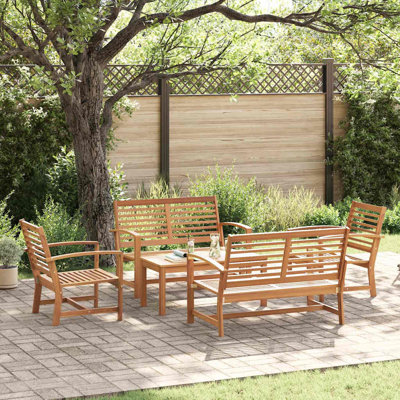 45cm Wide Straight Teak Patio Sectional Set