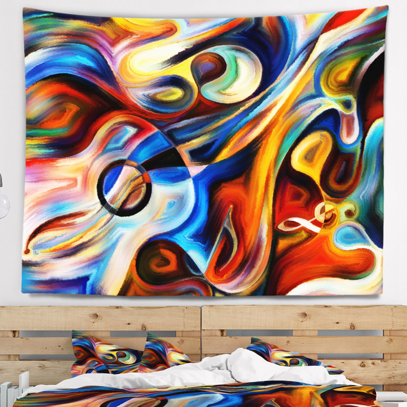 Musique abstraite et tapisserie rythmique, H 32 po x l 39 po