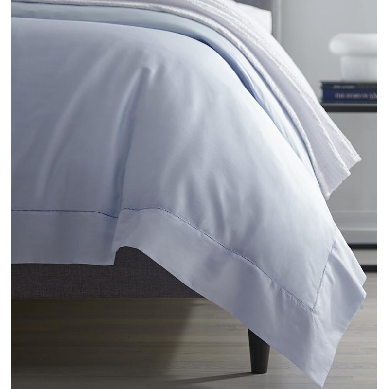 Fiona Sateen Duvet Cover, Powder, King Duvet Cover