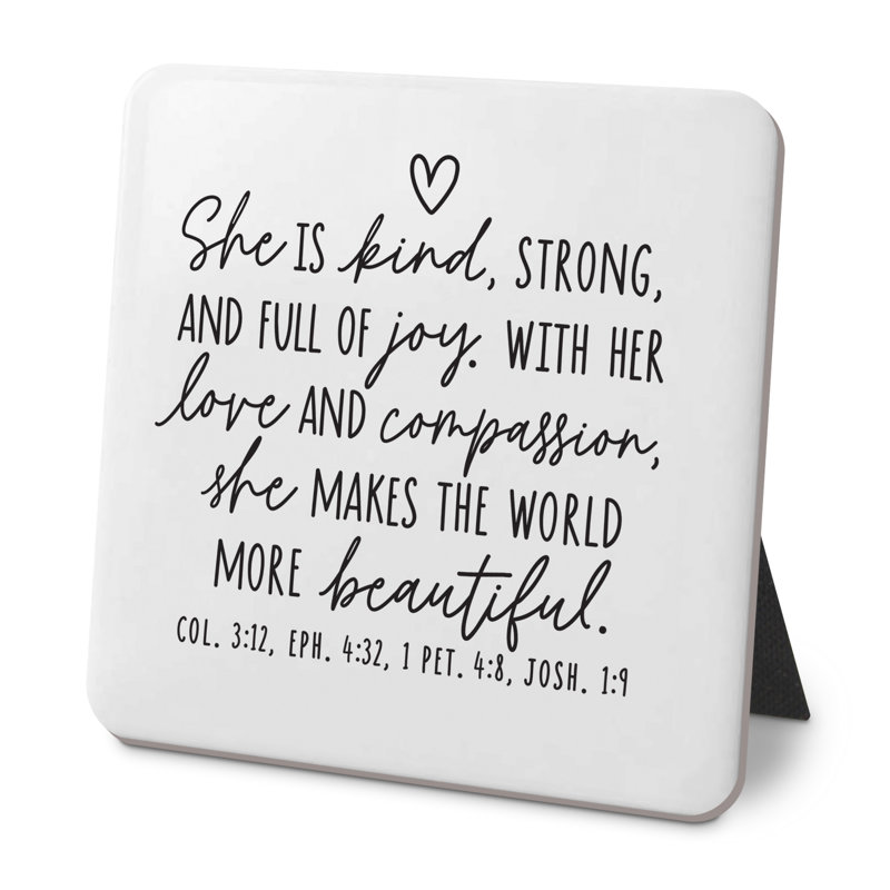 Plaque de bureau She Is Kind and Strong