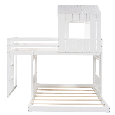 Sand & Stable Baby & Kids Topanga Kids Twin Over Full Bunk Bed ...