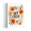Autumn Embrace Rustic Abstract Contemporary Autumn Flower Wall Art Print-134813506