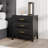 Modern Black 3-Drawer Nightstand with Textured Front-1442682403