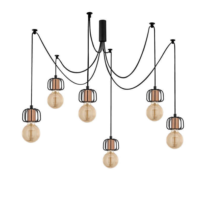 Luminaire suspendu grappe à 6 lumières Mariani