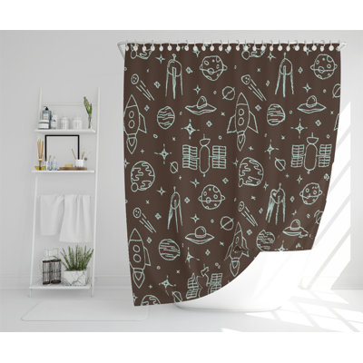 Daisetta Polyester Shower Curtain Set