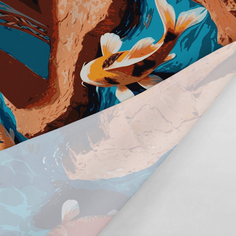 Tapisserie murale Southwestern Animals Koi Fish 32, 51 po x 60 po
