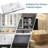 30'' Bathroom Vanity Basin Walnut U-Shelf With Ceramic Top