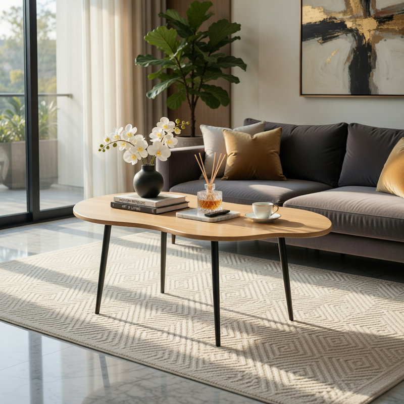 Table basse Hommoo Modern, Naturel