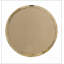 Miroir mural circulaire en bois de manguier de style transitionnel D20x1,5 po-2099849262
