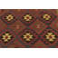 Tapis de zone en laine rouge/brune 5 pi x 8 pi noué la one-of-kind Lorain