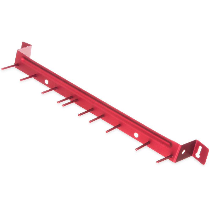 Sparta® Metal Straight Wall Mounted Pot Rack, Red
