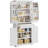 Bulut 72" Tall Kitchen Pantry Storage Cabinet with Motion Sensor Light, Door Shelves and Drawer, Large Bathroom Cabinet with Adjustable Shelves-815009018