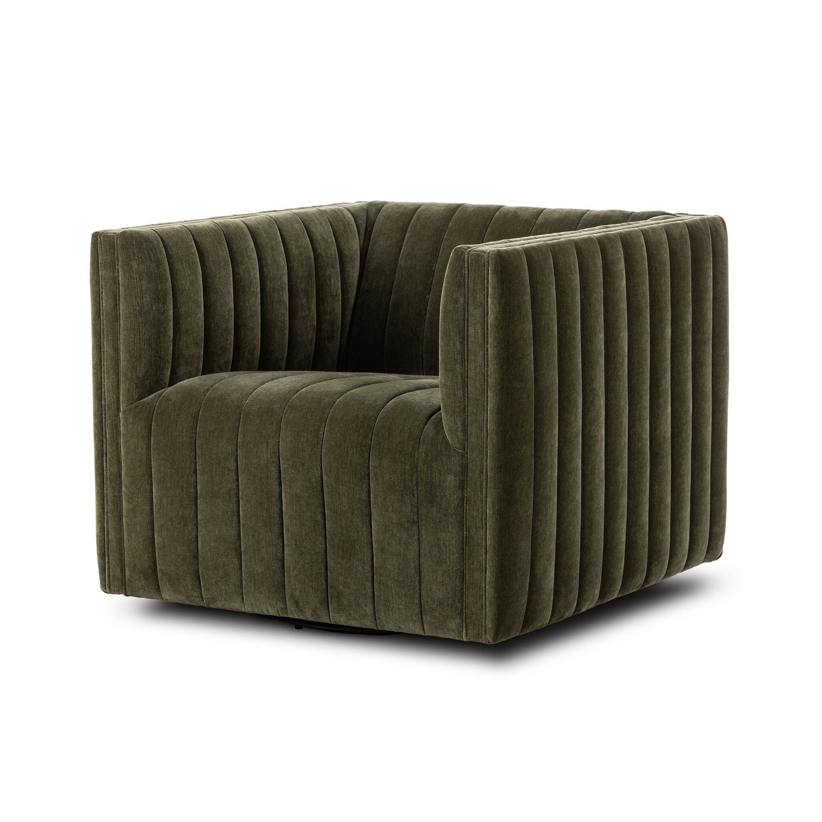 Brandt Swivel Armchair, Amici Moss Polyester