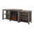 Woodbury 70" Media Console with Electric Fireplace-713008695