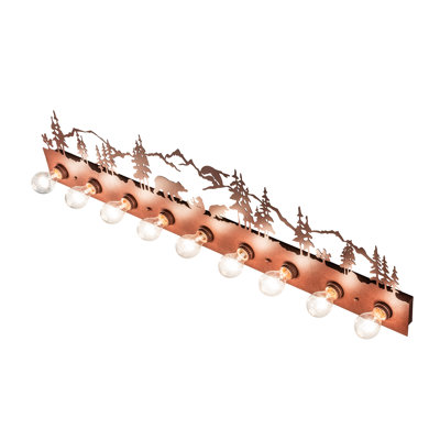 42" Wide Bear Family 8 Light Vanity Light