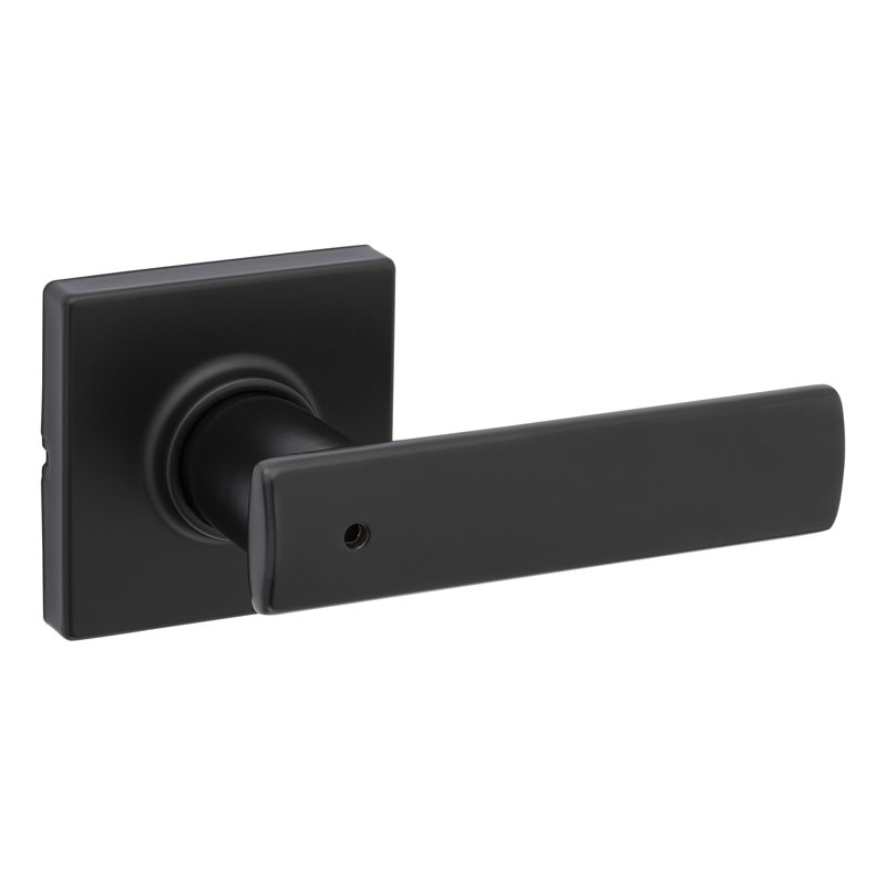 Poignée de porte d'intimité bretonne avec rosette bretonne, Noir mat