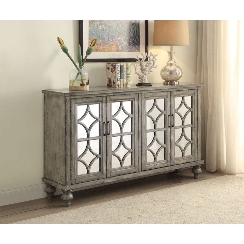 Velika Rectangular Sideboard in Weathered Gray, 37"H x 60"D x 15"D