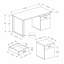 Bureau d'ordinateur, bureau personnel, ordinateur portable, installation à gauche, à droite, tiroirs de rangement, L 48 po, bureau, stratifié blanc, métal blanc, contemporain, moderne-1566921530
