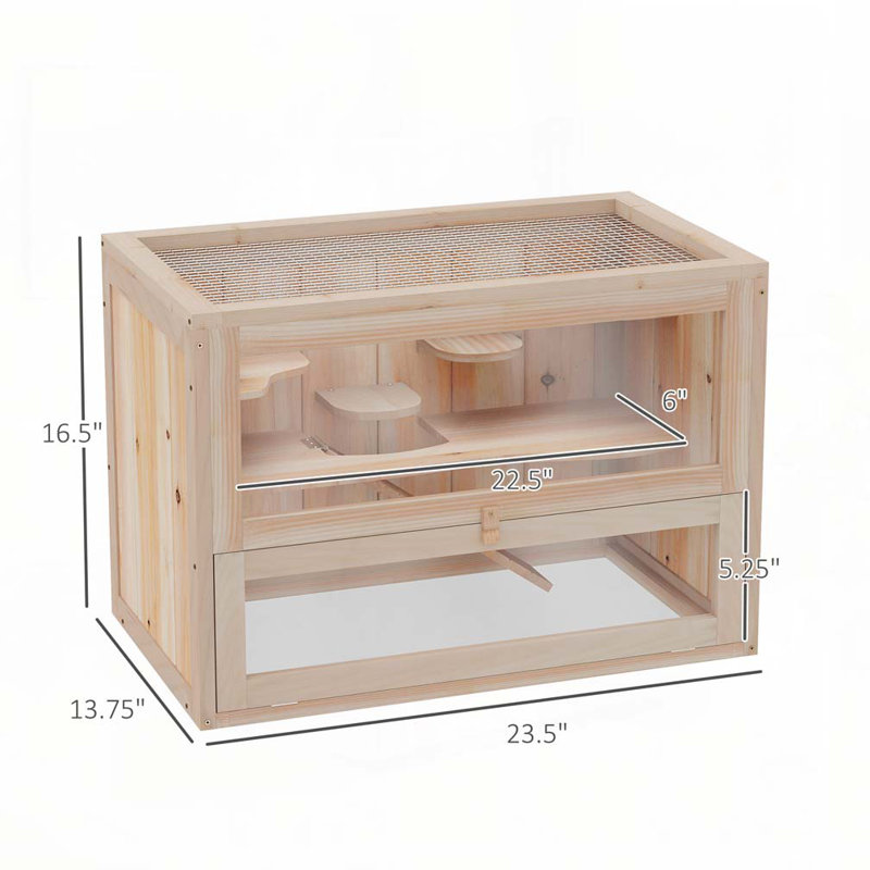 Cage à hamster à 2 niveaux PawHut