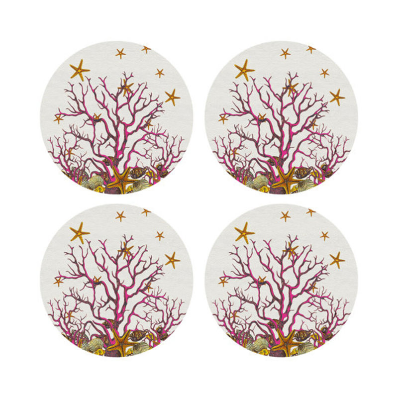 Napperon Coral Reef, Rose blanc