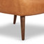 Chaise longue à oreilles en cuir italien Aida 