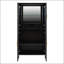 Armoire à vin cannelée avec éclairage à DEL et porte-verres à pied-134096420