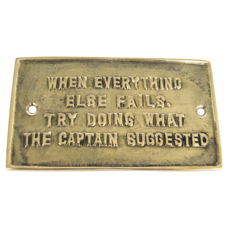 La plaque des navires unis écoute le capitaine ! décoration murale