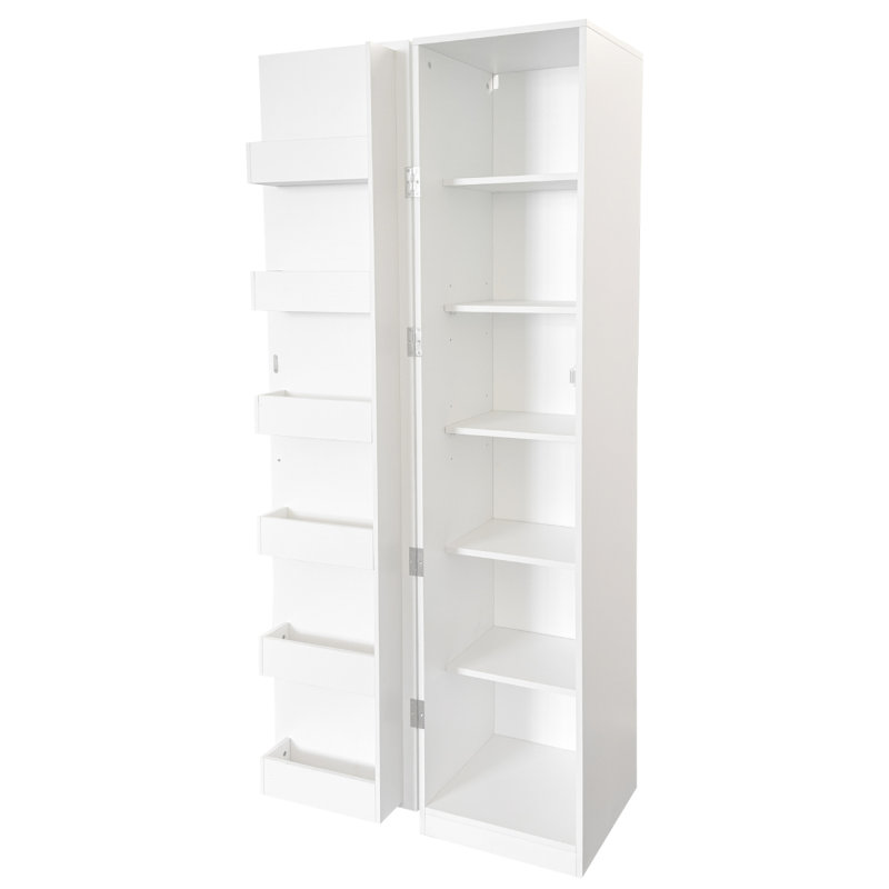 Armoire de cuisine, armoire de rangement blanche autoportante avec portes et tablettes, armoire de rangement pour cuisine, salon et salle à manger