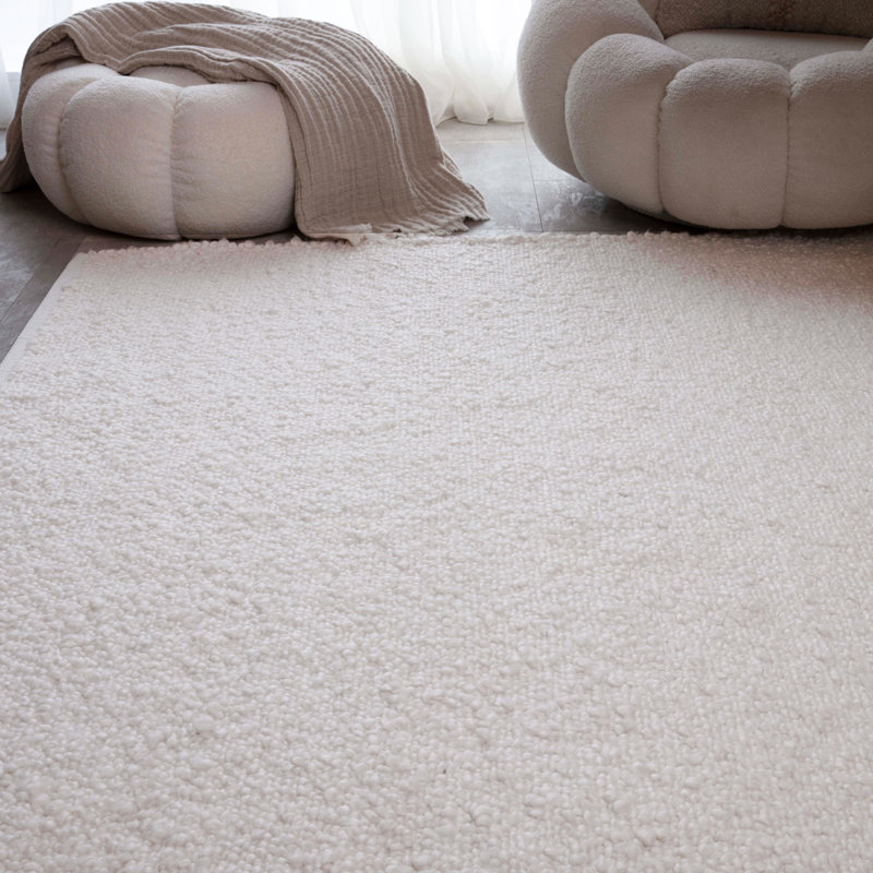 Amira Solid Colour Hand Woven Area Rug, Rectangle 120 x 170cm