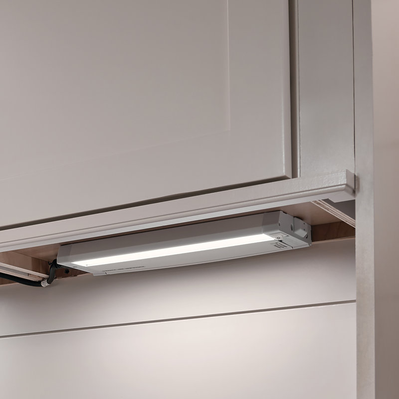 4U Series LED 30" Hardwired Textured White Under Cabinet Linkable Light Bar, Textured White