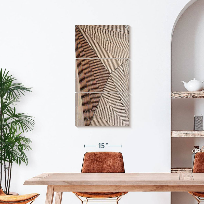 Architecture, structure en bois, 3 pièces, H 44 po x l 21 po x P 1,25 po