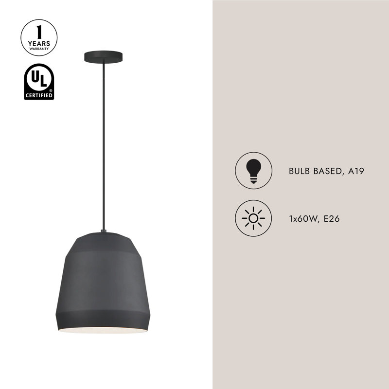 Sedona 1 - Light Pendant, Black, 16" H x 16" W x 16" D
