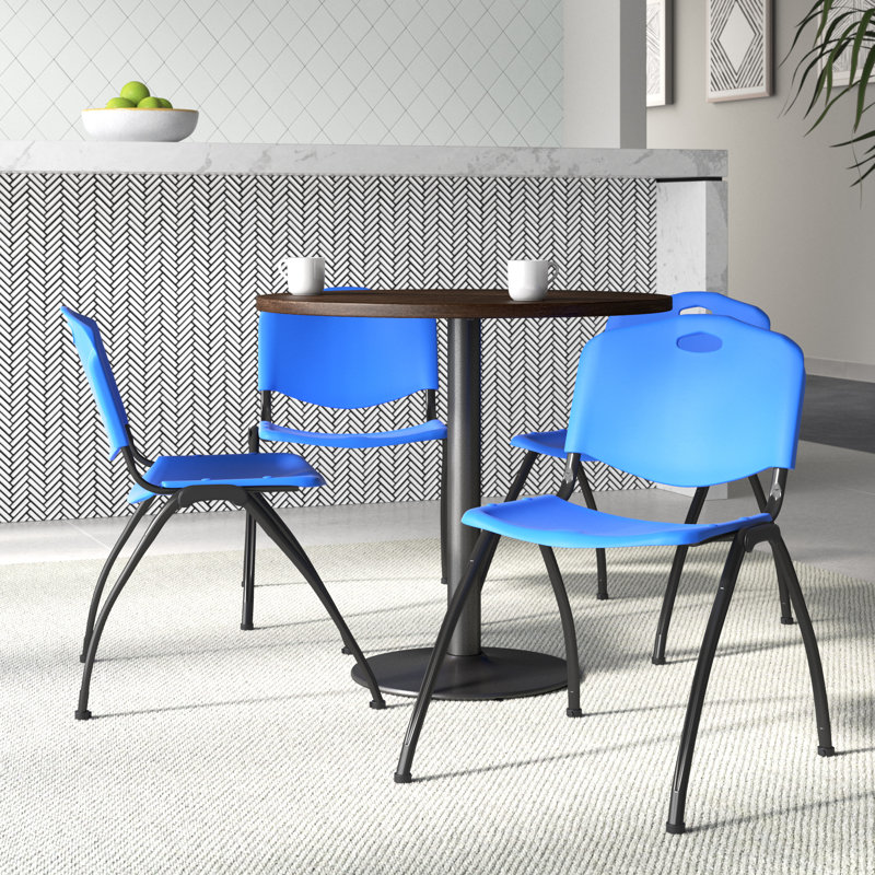 Urban Loft Round Solid Wood Breakroom Table, Espresso, 41" H x 36" W x 36" D, Black
