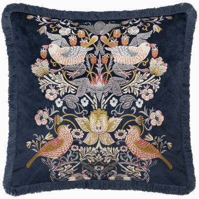 Strawberry Thief Down Blend Floral Square Cushion