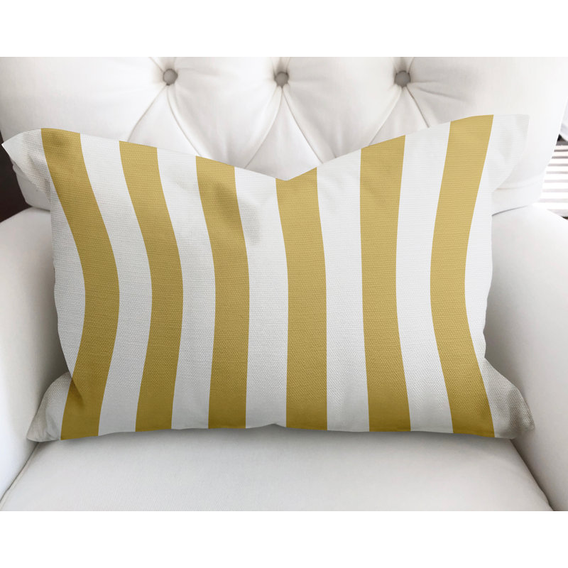 Plaid Cotton Reversible Throw Pillow, Yellow