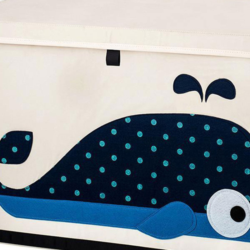 3 Sprouts  - Toy Chest Storage Box for Kids Playroom, Whale