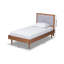 Lit plateforme simple en bois gris foncé Fakenham Mid-Century-1847621638