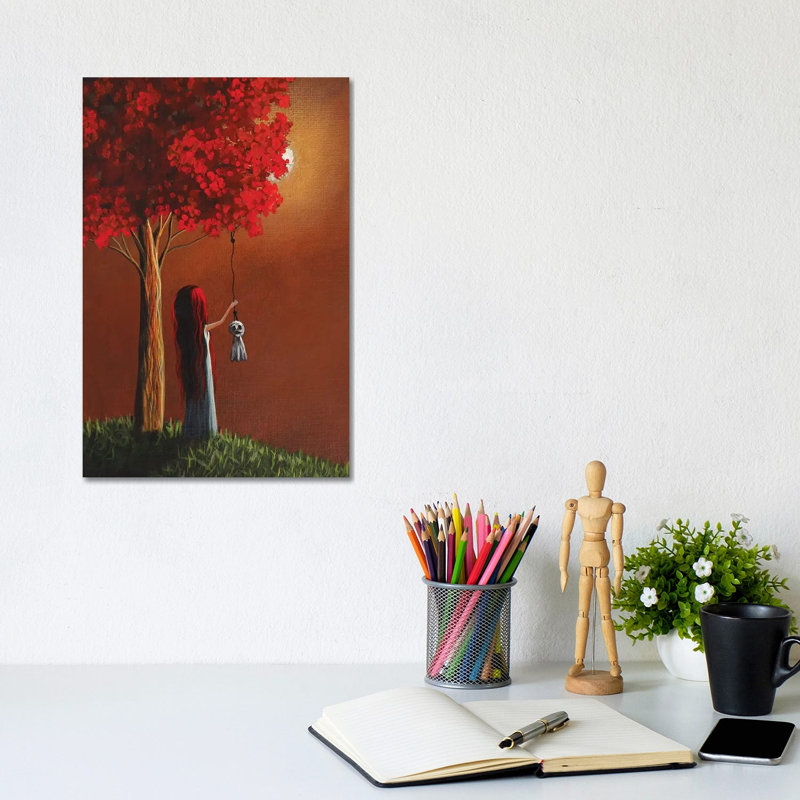 Now She Won't Be Alone III - Painting on Canvas, Wrapped Canvas, 20.32 cm H x 30.48 cm W