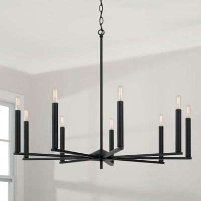 Lustre linéaire moderne à 9 lumières de style bougie 