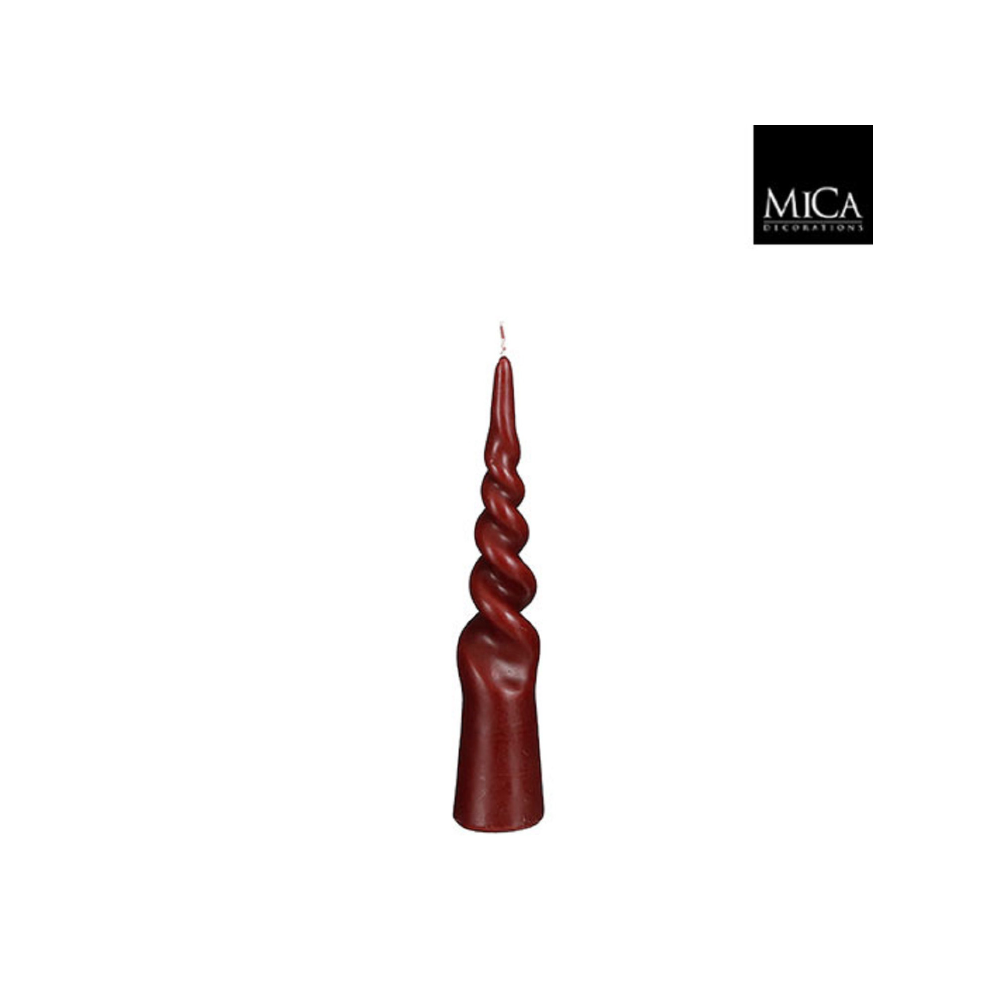 Unscented Taper Candle, Bordeaux